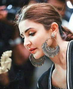 Peacock hoop earrings Bollywood Earrings Bollywood celebrity inspired earrings - Picture 1 of 11