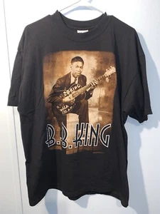 B.B. KING Men's Shirt Sepia Swing Club 2003 Tour Blues Jazz Memphis Soul Size XL - Picture 1 of 6