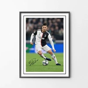 Cristiano Ronaldo Home Jersey 2020 Autographed Poster Print. Frame Available - Picture 1 of 4