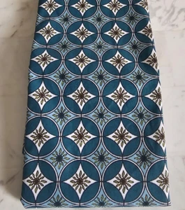 STOF Fabrics Boree Impressions De Nature Teal Cotton Fabric 1yd X 62 - Picture 1 of 1