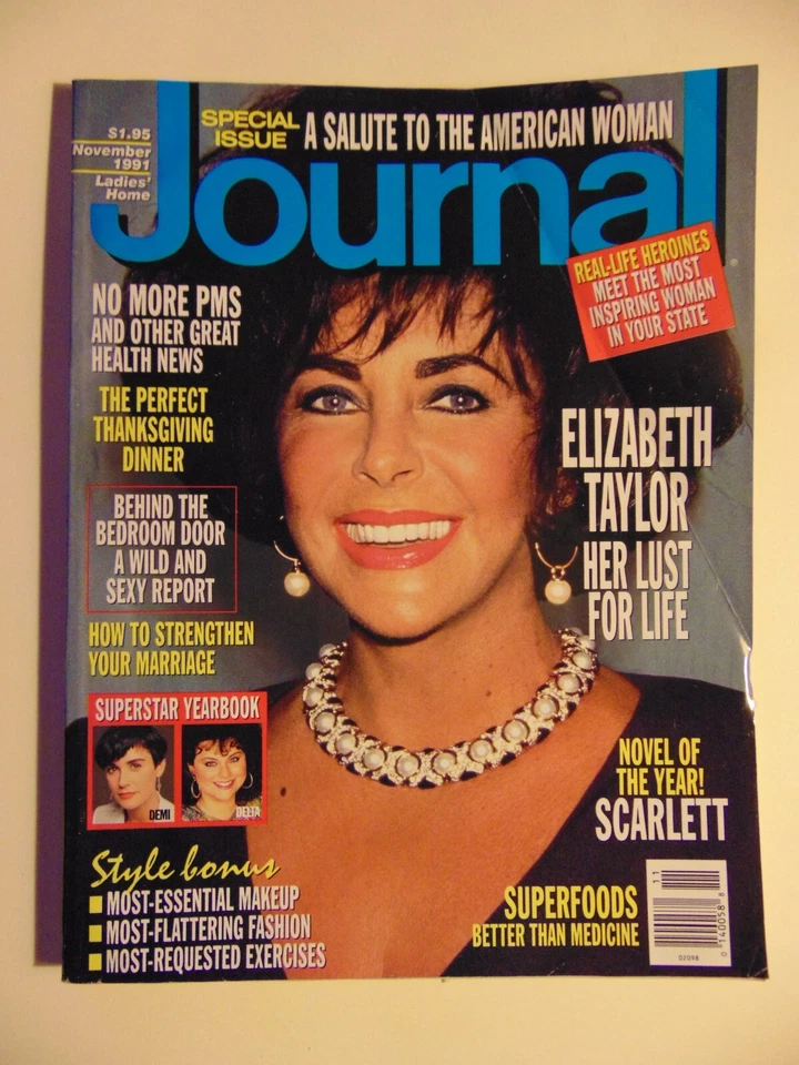 Ladies Home Journal November 1991 Elizabeth Taylor - Image 1 of 1