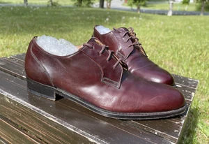 Bruno Magli Raymond Dress Shoes Plain Toe Burgundy Mens 8.5M Soft Leather - Picture 1 of 12