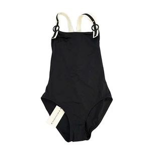 Costume da bagno donna SOLIDO E A RIGHE The Lucy pezzo unico con cinturino nero XS (MSRP $240) - Foto 1 di 7