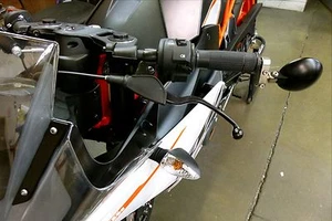 KTM RC390 BILLET ALUMINUM MIRROR BLOCK OFF ELIMINATOR KIT - Picture 1 of 8