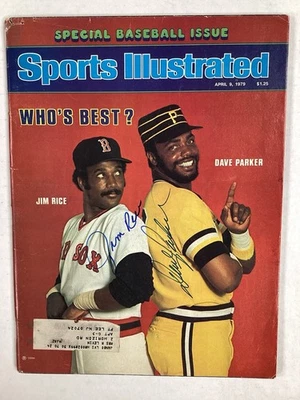 Jim Rice Dave Parker Firmado Sports Illustrated 4/9/79 Piratas Medias Rojas JSA Foto 1 de 4