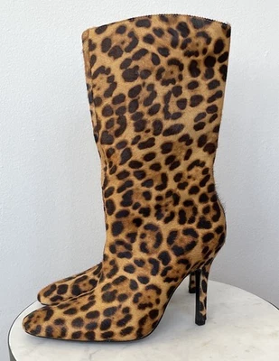 NUEVO ZARA BOTAS PELO PONY ESTAMPADO LEOPARDO 7.5 Foto 1 de 4