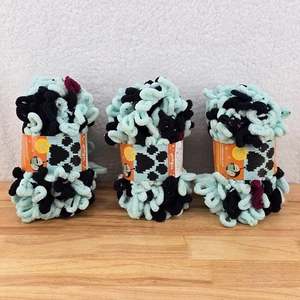 Lion Brand Magic Off The Hook Paw Print Yarn No Needle Lot Of 3 Aqua Blue - Picture 1 of 11