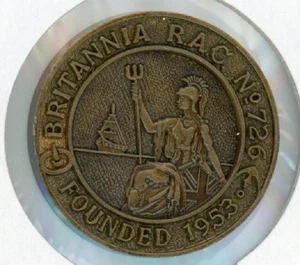 BRITANNIA ROYAL ARCH CHAPTER NUMBER 726 MASONIC PENNY TOKEN - Picture 1 of 2