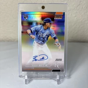 2022 Topps Stadium Club Chrome Bobby Witt Jr Orange Refractor Rookie Auto /25 - Bild 1 von 2