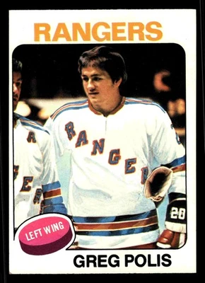 1975-76 Topps Greg Polis #201 - New York Rangers - Image 1 of 2