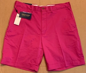 NWT $99 Polo Ralph Lauren Classic Fit Golf Pink Shorts Mens Size 35 Crest Logo - Picture 1 of 5