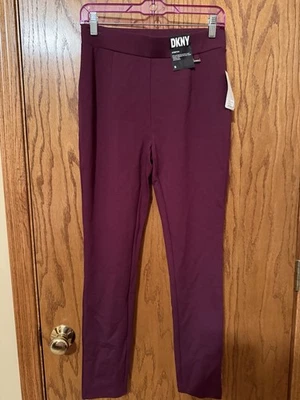 Pantalones de mujer DKNY borgoña nuevos con etiquetas - talla pequeña Foto 1 de 4