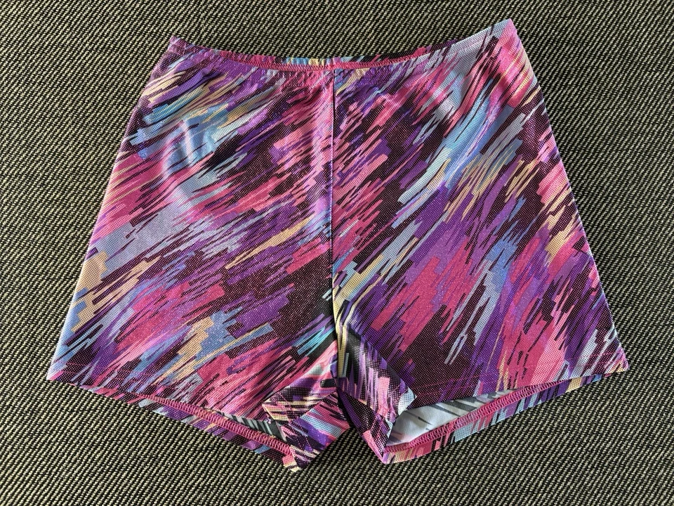 American Apparel Cali Sun & Fun Shiny Lycra Retro 90s Shorts Hot Pants L - Image 1 of 4