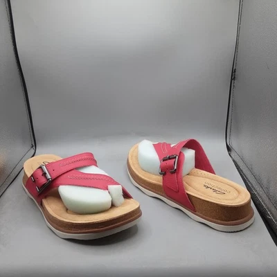 Sandalias de Tanga Clarks Brynn Madi Para Mujer 7.5M Cuero Fucsia A171 Foto 1 de 4