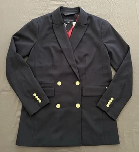 Tommy Hilfiger Women’s Relaxed Blazer Jacket Navy Size 4 Original Price $159 - Picture 1 of 11