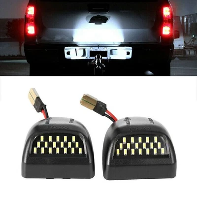 Bright White LED License Plate Lights For Chevrolet Silverado 1500 2500HD 3500HD - Изображение 1 из 4