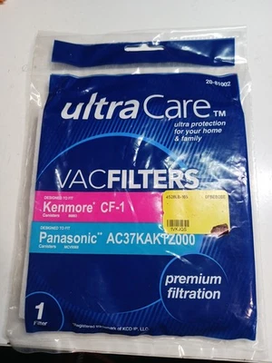 UltraCare CF-1 Vacuum Filter for Kenmore Canister 86883 & Panasonic AC37KAKTZ000 - Image 1 of 2