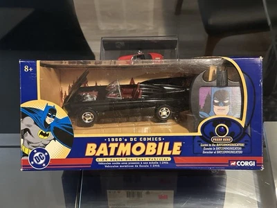 1960s DC COMICS BATMOBILE w/ BAT COMMUNICATOR 1:24 Die Cast Corgi 2004 In Box - Image 1 of 4