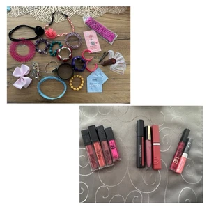 Beauty Paket Lippenstifte Mascara Modeschmuck Haarschmuck - Bild 1 von 24