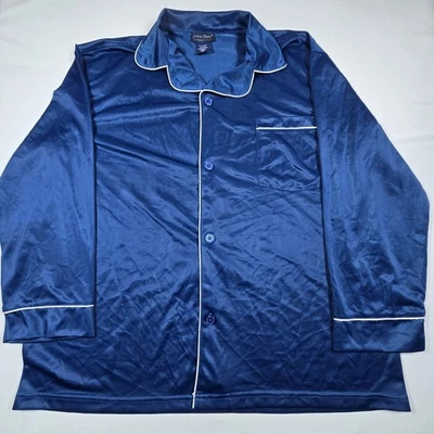 Camisa Top Pijama JOHN BLAIR XL Para Hombre Azul Real 100% Poliéster Foto 1 de 4