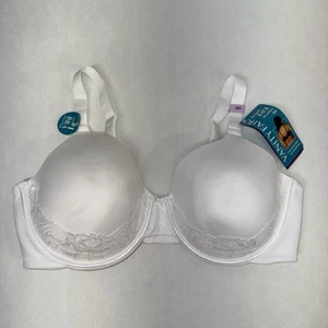 NEW Vanity Fair Beauty Back Smoother Lace Underwire Bra 38D White 76382 - Picture 1 of 8
