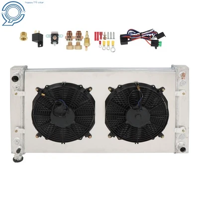 For Chevy Truck GMC C/K C1500 C2500 C3500 3Row Radiator+Shroud Fan Kit 1988-1999 Foto 1 de 4