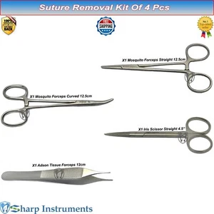 Surgical Suture Removal Instruments Mosquito Forceps Adson Plier Iris Scissor CE - Bild 1 von 12
