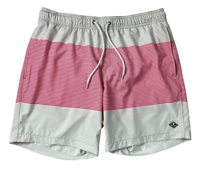 Sperry 轻便泳裤 XL 码米色和红色条纹海滩度假 — 第 1/4 张图片