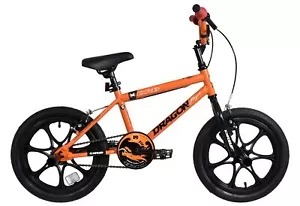 Bicicleta XN Dragon Slayer 16" BMX Niños MAG Rueda Ciclismo con clavijas de acrobacias Naranja Negra - Imagen 1 de 1