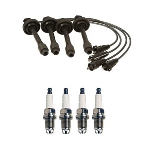 Denso Wire Set 5mm & 4 U-Groove Spark Plugs 0.044 Kit For Toyota Corolla 1.8L L4 - Picture 1 of 1