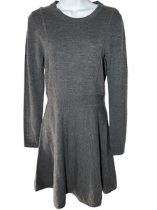 THEORY Wollpullover Kleid Gr. M grau Strick Fit & Flair leichter Stretch - Bild 1 von 10