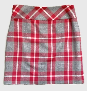 EDDIE BAUER Academia Preppy Women's Teen Wool Blend Plaid Lined Short Skirt Sz 2 - Picture 1 of 9