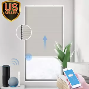 Zigbee Smart Blind, Motorized Blackout Window Shades with Remote, Cordless Honey - Picture 1 of 6