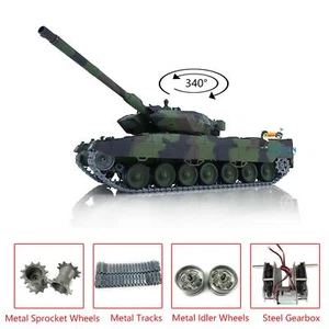 7.0 Henglong 1/16 Scale Upgraded Metal Ver German Leopard2A6 RTR 3889 RC Tank - Picture 1 of 12