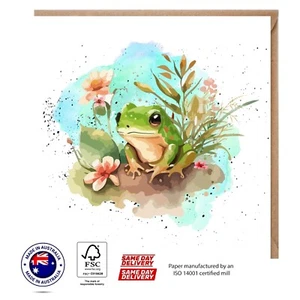 Tarjeta de felicitación de rana - conjunto de materiales de lujo de Australian Designs The Creature - Imagen 1 de 3