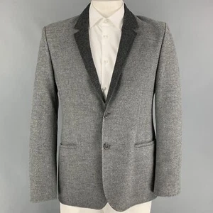 CALVIN KLEIN COLLECTION Size 42 Grey Charcoal Wool Notch Lapel Sport Coat - Picture 1 of 6