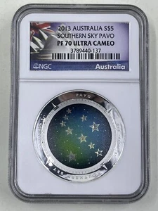 2013 Australia S$5 NGC PF70 Ultra Cameo Southern Sky Pavo - Picture 1 of 4