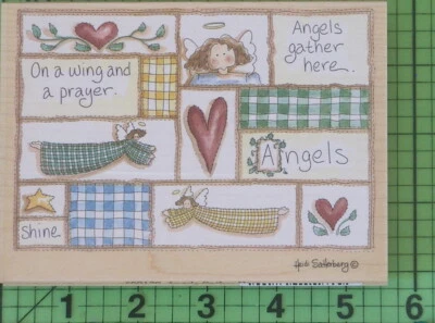 Angels Gather Here #90139 sello de goma por Stamps Happen On a Wing and a Prayer Foto 1 de 3