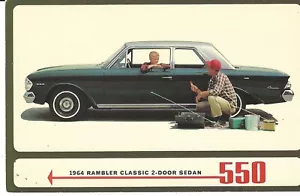 AUTO AUTO AUTO POSTKARTE 550 1964 RAMBLER KLASSISCHE 2-TÜRIGE LIMOUSINE - Bild 1 von 2