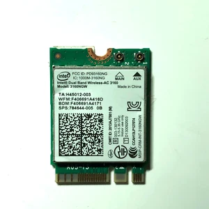 Intel Dual band 3160NGW Wireless WiFi WLAN Card MINI PCI-E 802.11a/b/g/n 433Mbps - Afbeelding 1 van 2