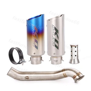 51MM Exhaust Tips Mid Link Pipe Modified Muffler DB Killer for Duke 690 12-2018 - Picture 1 of 13
