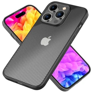 Funda para iPhone 14 Pro - Carbon Look Case Semi Transparente Mate Translúcida - Imagen 1 de 7