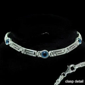Ancient Greek Greek Sterling Silver Mati Collection - Bracelet (5mm) - Picture 1 of 1