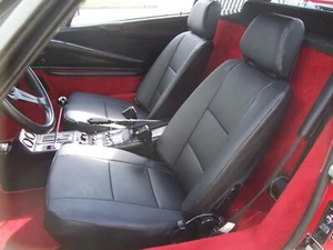 FERRARI 308 1979-1985 LEATHER-LIKE CUSTOM MADE FIT 2 FRONT SEAT COVERS 13 COLORS - Picture 1 of 13
