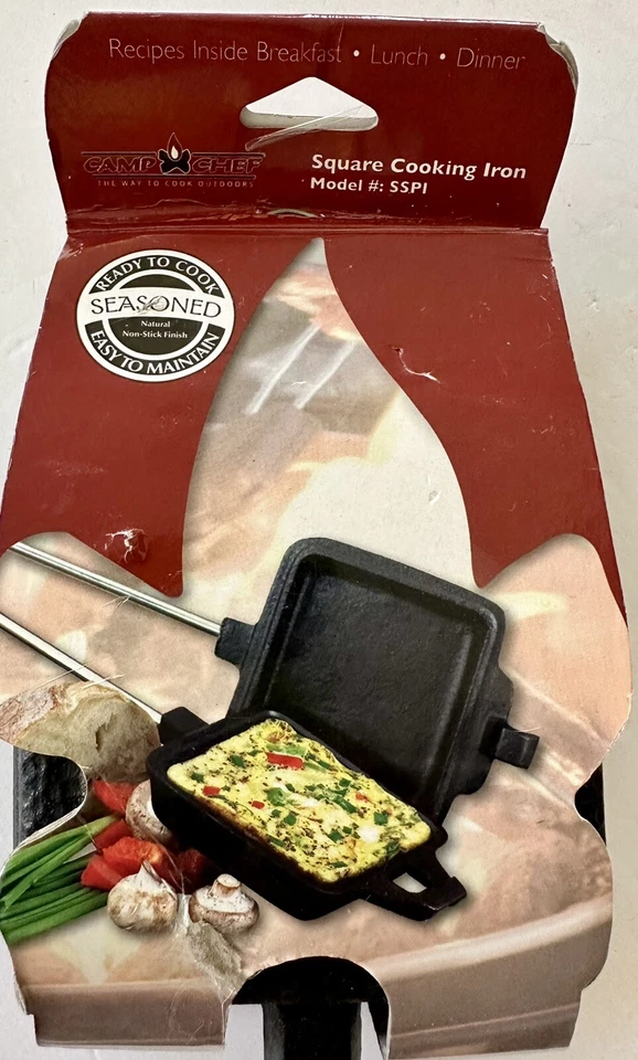 Camp Chef Square Cooking Iron Cast Iron Campfire Cooking - Image 1 of 4