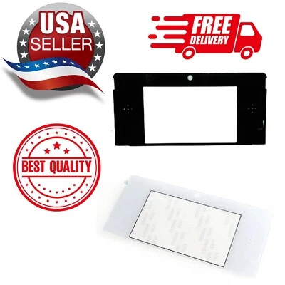 Protector de pantalla superior cubierta lente repuesto para 3DS Nintendo frontal LCD vendedor de EE. UU. Foto 1 de 3