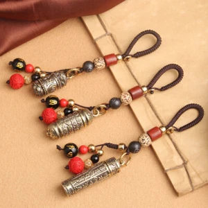 Tanque de almacenamiento colgante de latón Heart Sutra seis personajes Proverbios shurangama mantra  - Imagen 1 de 15