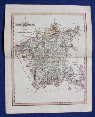 Original antique map WORCESTERSHIRE, John Cary, 1809 - Image 1 of 3