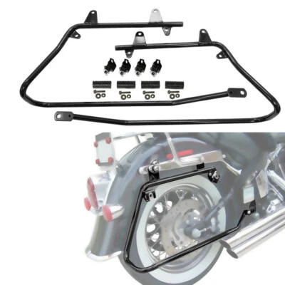 Saddle Bag Saddlebags Conversion Brackets Kit Fit For Harley Softail w/ Hardware - Image 1 of 4
