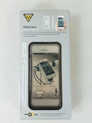 Topeak RideCase iPhone 5 Phone Holder Quick Click System Handlebar Mount Carbon - Image 1 of 4